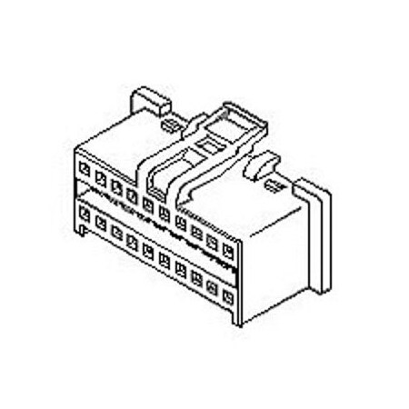 Molex Board Connector, 30 Contact(S), 2 Row(S), Female, 0.079 Inch Pitch, Crimp Terminal, Locking, Red 512423002